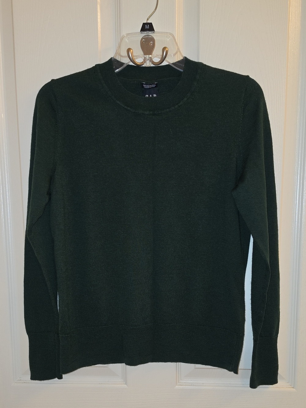 GAP Women's Forest Green Crewneck Merino Wool Sweater